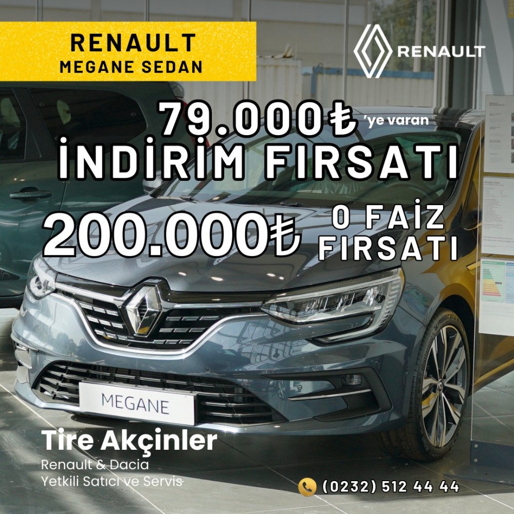 Renault Megane Sedan'da çifte kampanya.